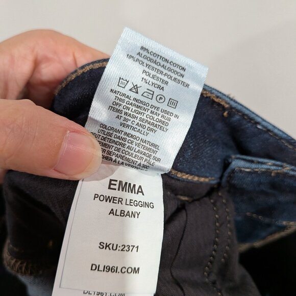 DL1961 Emma Power Legging Stretch Skinny Jeans Blue Size 26 - Picture 7 of 7